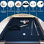 7 ft Folding Billiard Table for Adults, Portable Pool Table Set with Space-Saving Legs & Full Accessories for Rec Room