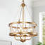 Luminaire suspendu perlé 4 lumières Boho Farmhouse