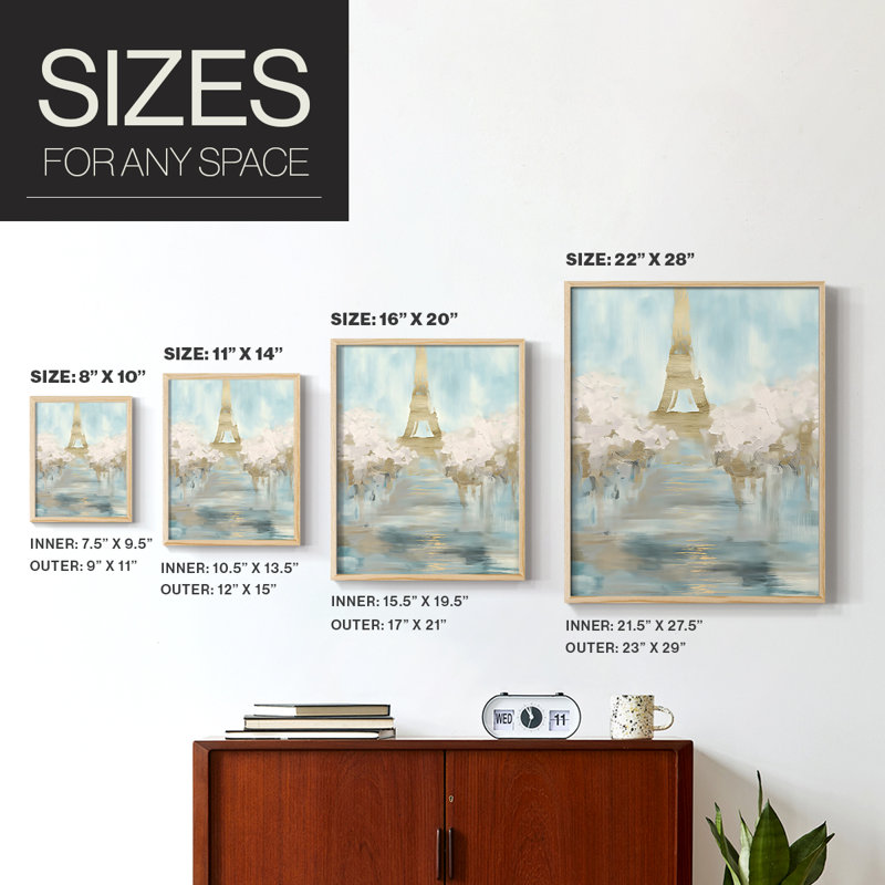 Reproduction encadrée FLORAL Series Dxxvii - bois massif, H 30 po x l 24 po