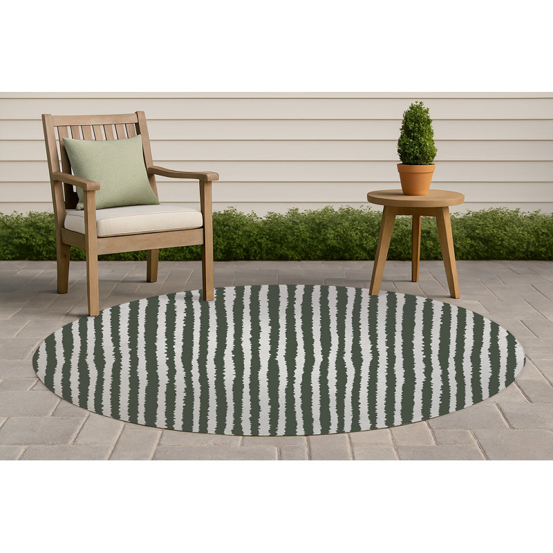 Tapis d'extérieur antidérapant Long Gen, Rond 5 pi