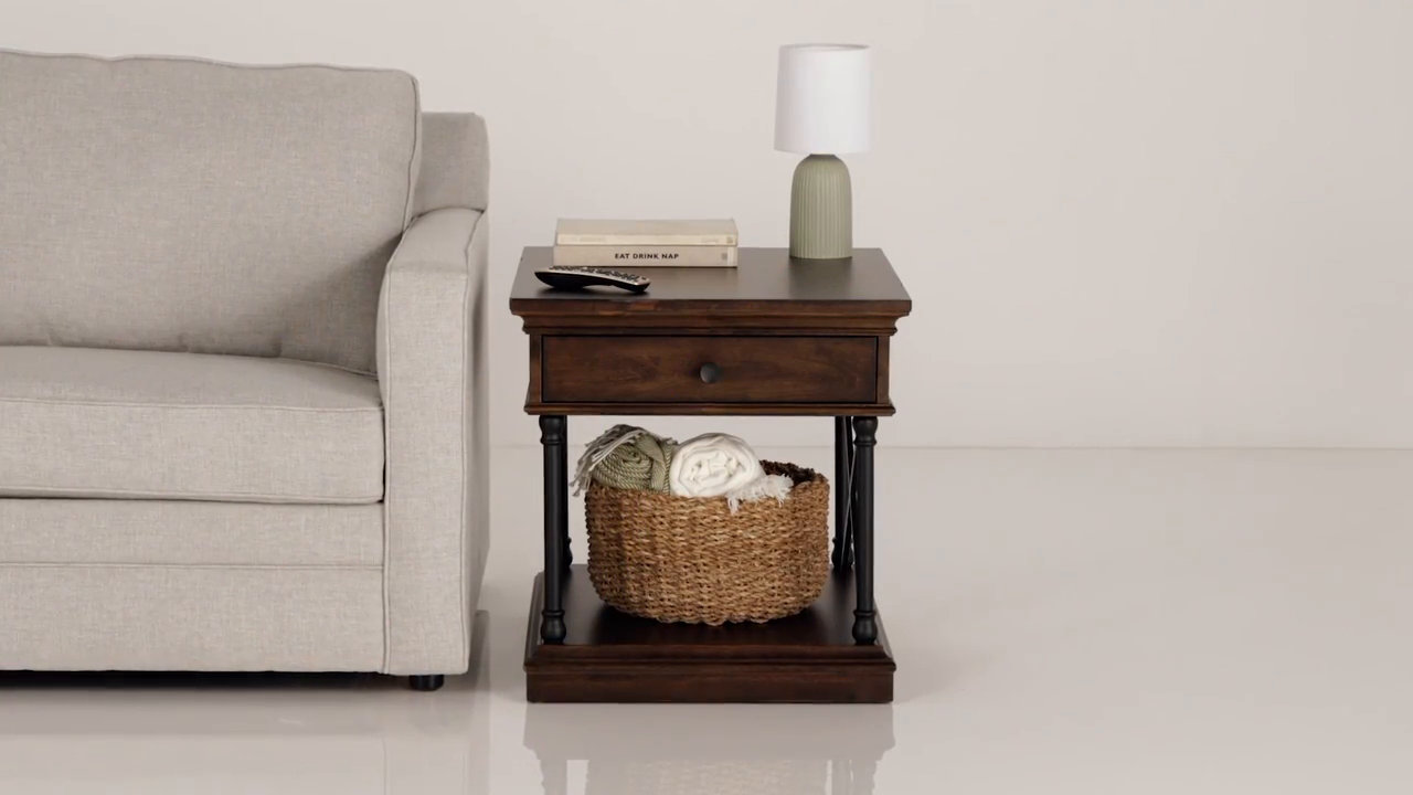 Lark Manor™ Abigaelle Molena Floor Shelf End Table with Storage \u0026 Reviews |  Wayfair, image size:1280x720
