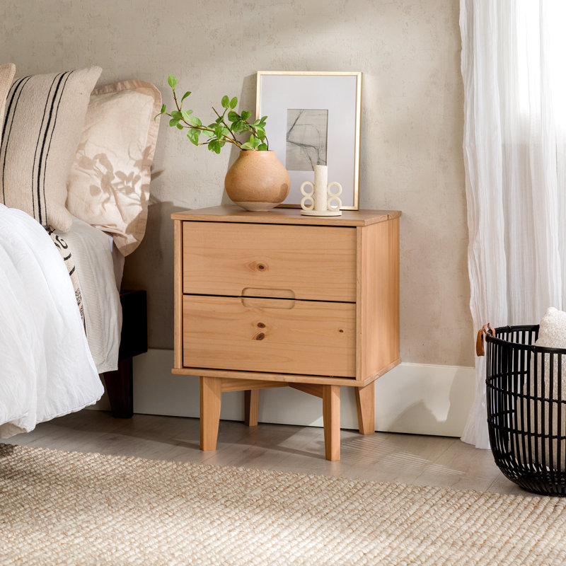 Ulti Solid Wood Bedside Table, Natural Pine