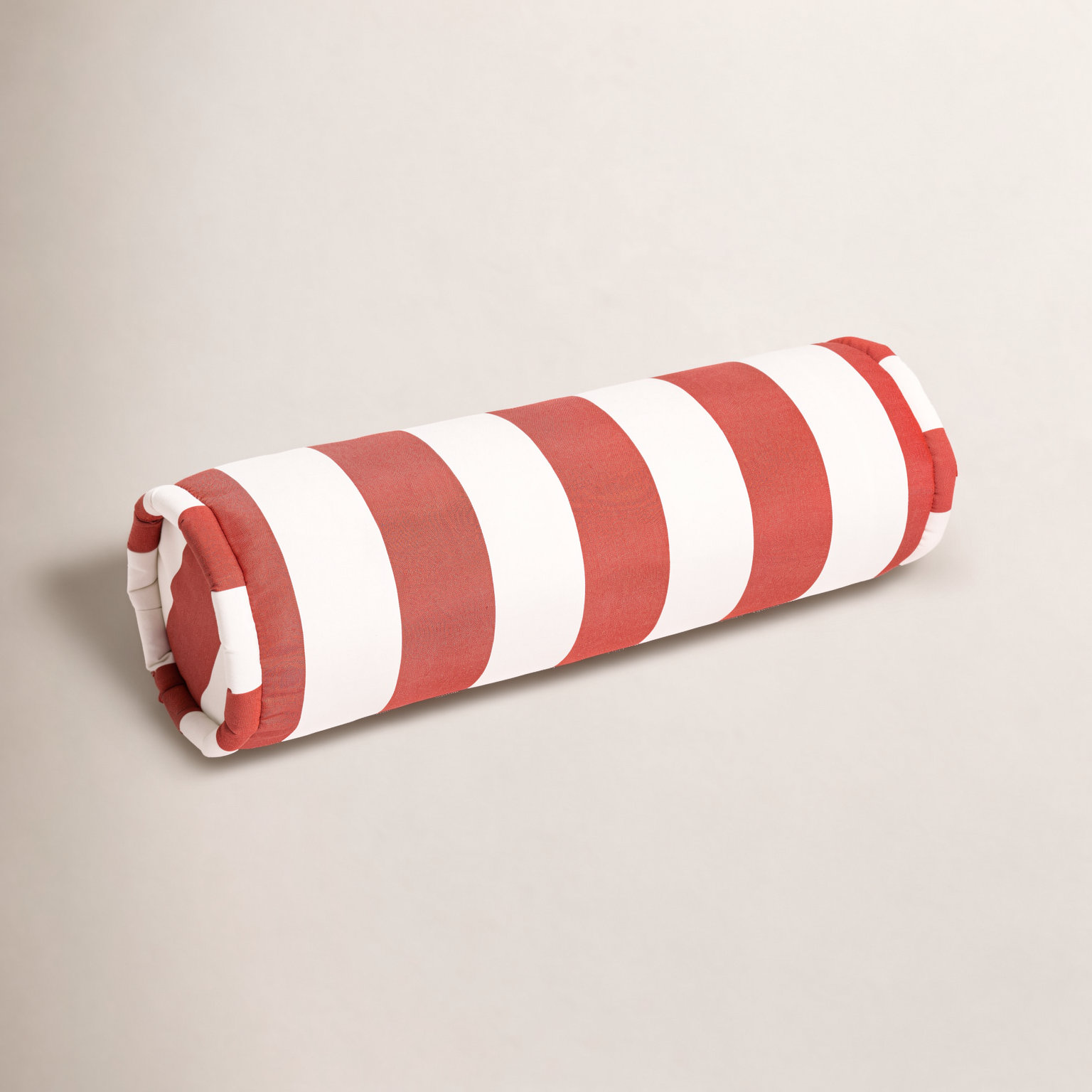Crew Le 22" x 7" Pillow, Red Striped