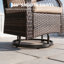 Ensemble de chaises berçantes en osier 3 pièces, ensemble bistro de patio à 360 ° avec table basse pour porche-859198827
