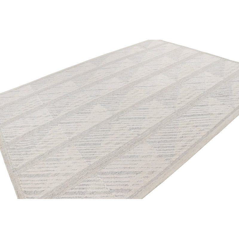Scandinavian Wool Geometric Area Rug, Rectangle 9' x 12'