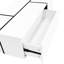Table basse extensible de 47,2 po à 72,7 po, espaces de rangement cachés, tiroirs, plateau de table large, finition ultrabrillante, table extensible au design sophistiqué avec 2 espaces et pour le salon