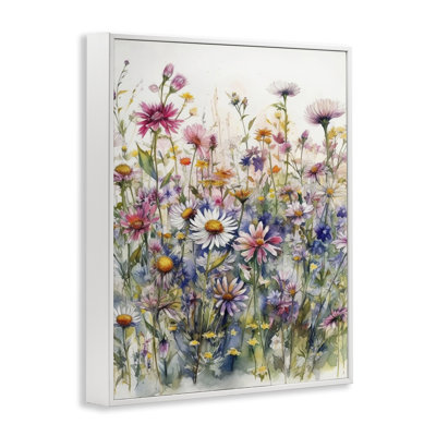 Art giclée encadré de fleurs sauvages assorties par Ryley bg-364