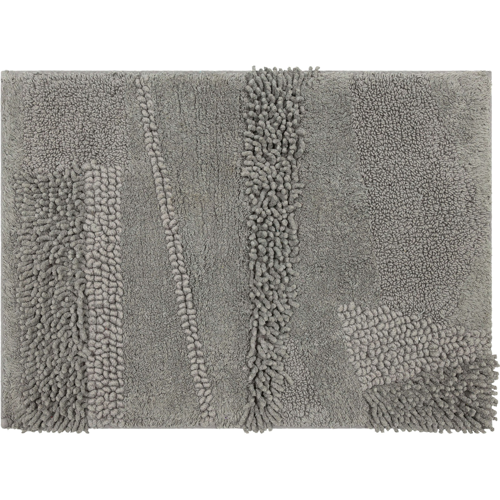 Laverne Solid Cotton Bath Rug, 21" W x 34" L, Cool Gray