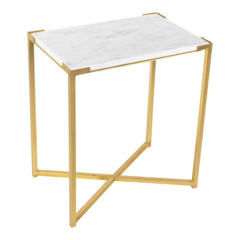 Amelia Stone Cross Legs End Table
