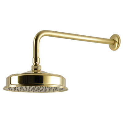 Pomme de douche ronde en laiton avec bras de plafond de 17 po Kingston