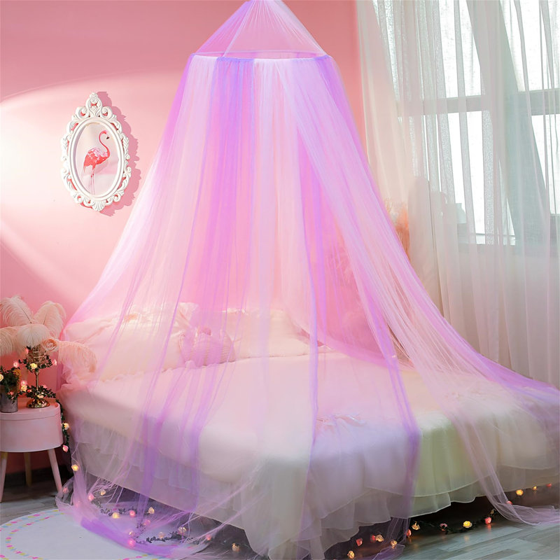Adiyah Polyester Bed Canopy, Purple