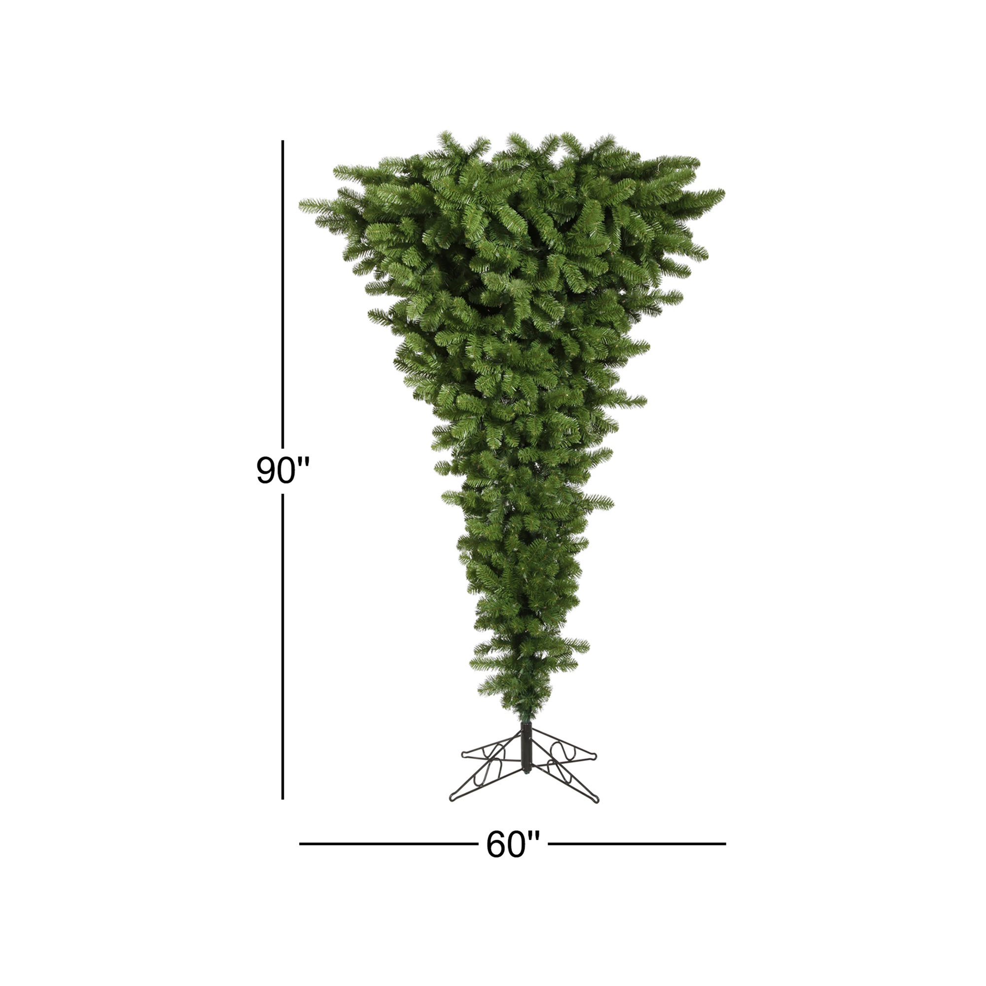 Artificial Pine Christmas Tree, Pre-Lit, 7.5'