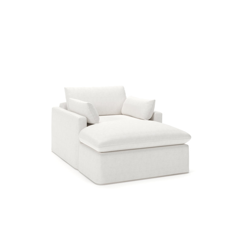 Méridienne Luna, Chenille Crypton® neige Nomad