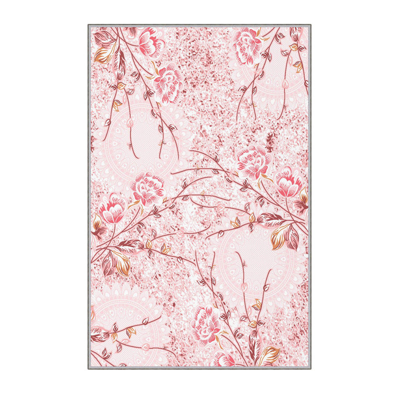 Stylish Hall Carpet (3.3 x 6.6 ft), 100% Polyester, 0.3 in Pile Height | Antibacterial, PVC Non-Slip Underside | 3D Digital Printing, Machine Washable | Perfect for Entryways & Living Spaces, Durable & Easy Care