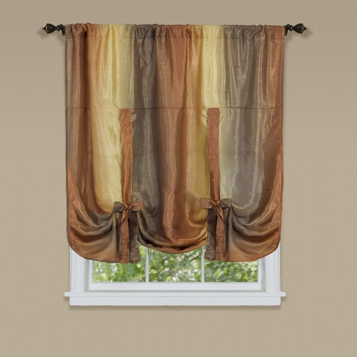 Panneau de rideau simple semi-transparent Aldreda, Automne