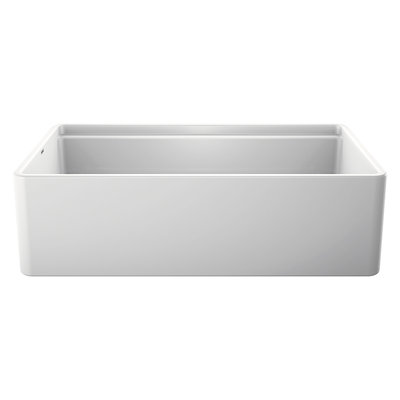 Profina 36" Single Bowl Apron-Front Fireclay Farmhouse Sink - White