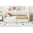 Beige, Expandable, Upholstered, Twin Xl To King Daybed, Pull - Out Drawers, Ergonomic Support For Back And Arm, Soft Fabric King, Upholstered Buttoned Drawer Surfaces, Comfortable