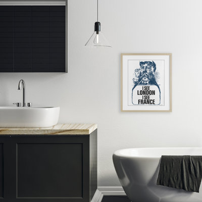 «I See London & France», reproduction sous verre encadrée, design par Susan Ball
