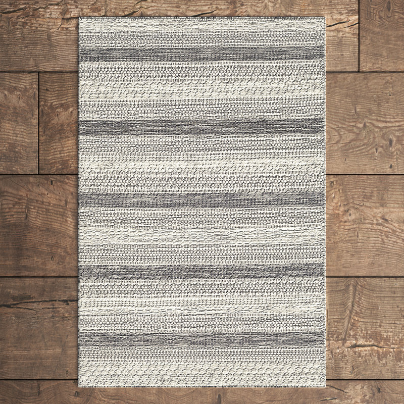 Flatweave Wool Striped Indoor Rug, Rectangle 2' x 3'