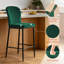 Modern Velvet/Suede Upholstered Bar Stools Diamond Quilted, Armless Counter Height Stools with Backrest, Sturdy Metal Legs with Footrest (Set of 2/4)-1642043361-1642043365