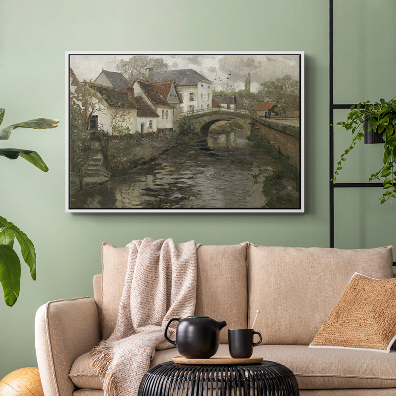 "Vintage Landscape -DXCI" sur toile, Blanc, H 17 po x l 25 po