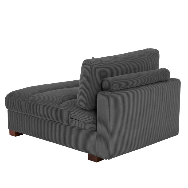 Bentura Chaise Lounge, Grey, Left Hand Facing