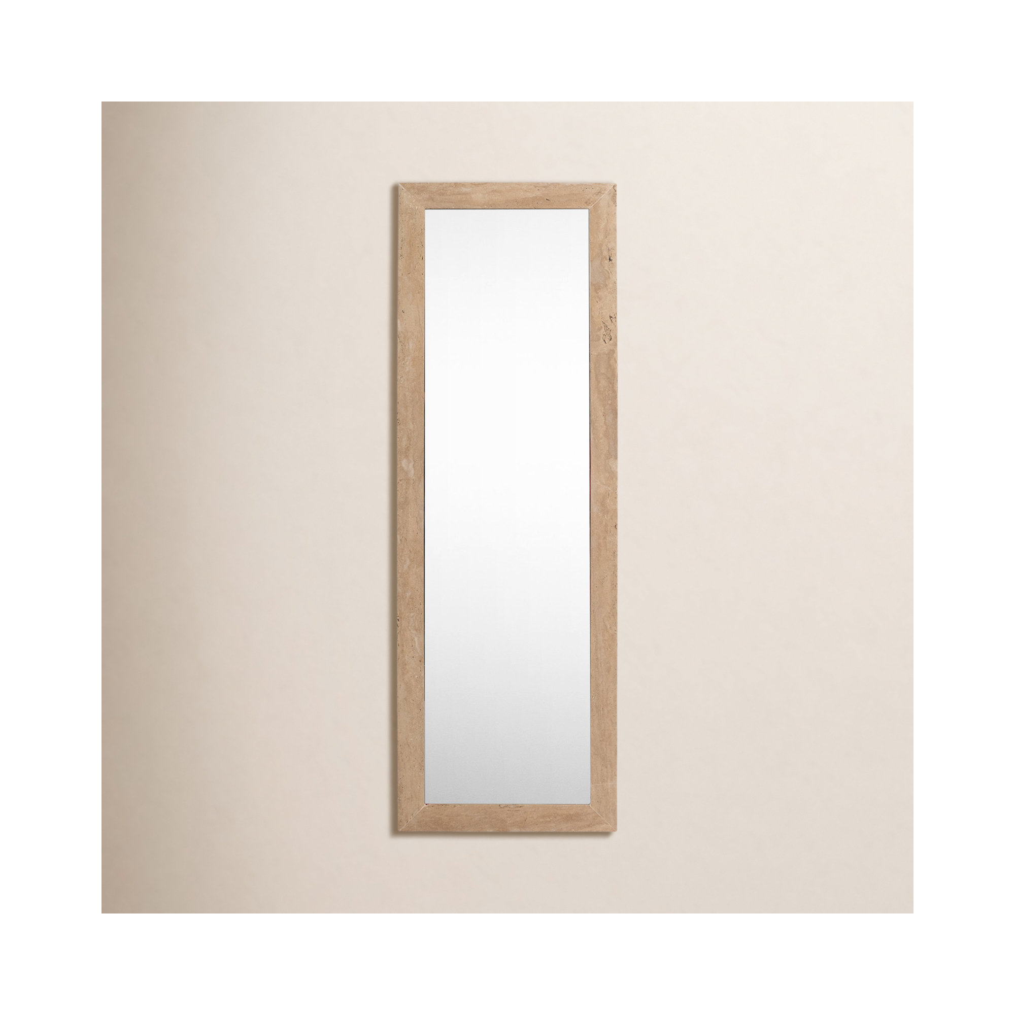 Stone Rectangle Floor Mirror