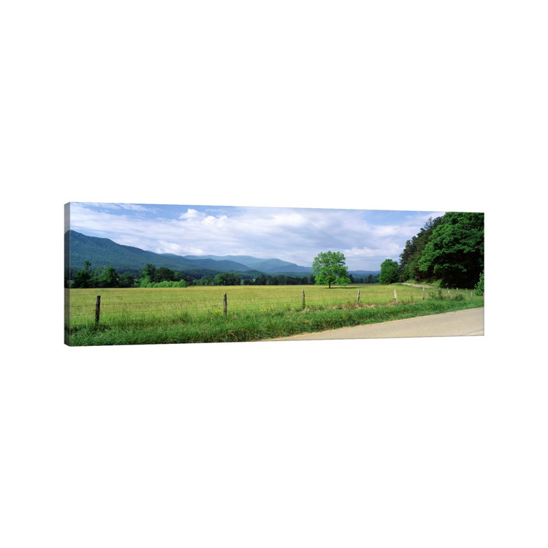 Valley Landscape, Cades Cove, Great Smoky Mountains National Park, Tennessee, USA by Panoramic Images - Wrapped Canvas Panoramic Gallery-Wrapped Canvas Giclée