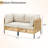 Modern Modular Outdoor Wicker Loveseat Patio Sofa Sectional Seating With Cushions