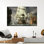 Impression sur toile de bateau pirate impressionnant: élégante décoration murale en verre pour homme caverne, toile tendue 1P