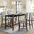 Space-saving Mid-century Modern Dining Set, Rubber Wood, Ideal For Compact Spaces