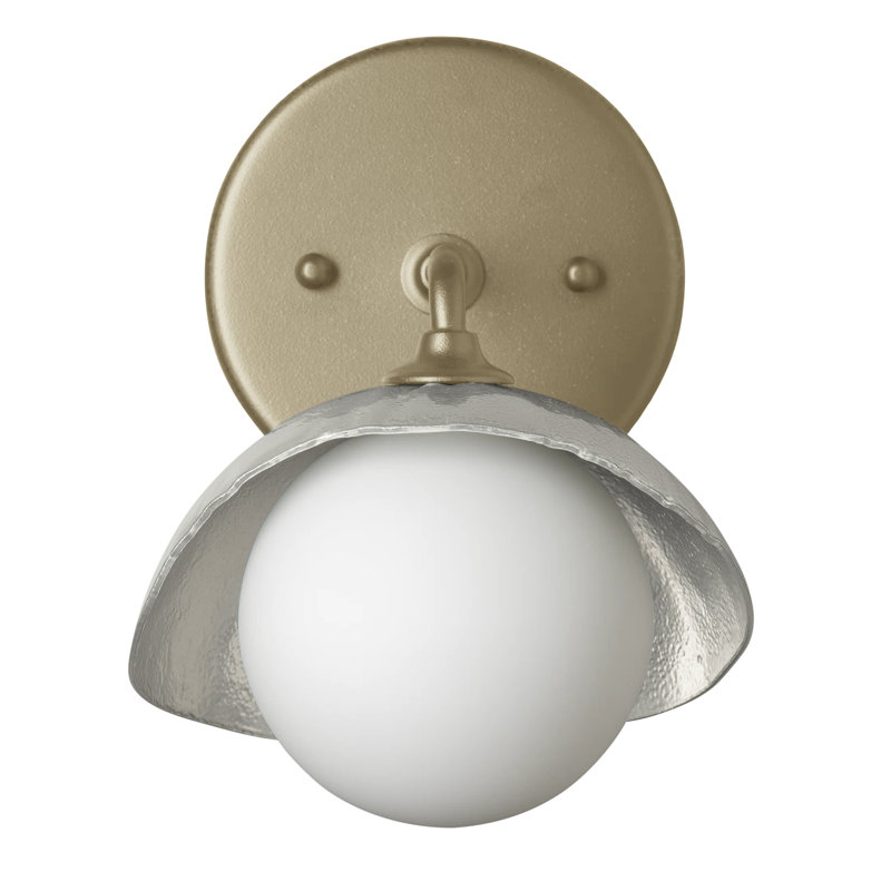 Applique murale de salle de bain à intensité variable à 1 lumière de 7,9 po Brooklyn, Or doux, Platine rétro