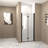 36" X 72" Bifold Shower Door With 1/4" (6Mm) Tempered Glass And Matte Black Aluminum Frame