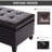 Dark Brown 51" Storage Bench, Faux Leather With Soft Closing Lid, For Living Room And Entryway Bench By , Elegant Area, &