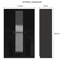 Brendle 3 Door Mirror Wardrobe - High Gloss Finish, Soft Close Doors, Full-Length Mirror, Polished Metal Handles-1054580780