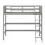 Lit mezzanine en bois avec échelle-1035091655
