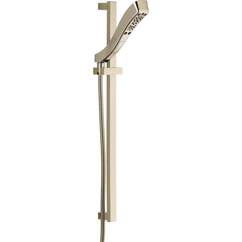 H2Okinetic Hand Shower with Slide Bar, 4-Spray Handheld Shower Head, Slide Bar Hand Shower, Brilliance Polished Nickel