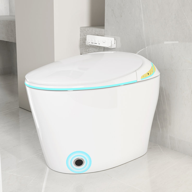 Unique Smart Toile,  One Piece Toilet with Bidet Built In,Intelligent Toilet Auto Open/Close Seat. Bidet toilet with Dryer and Warm Water.WHITE