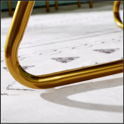 Slatina Silky Velvet Upholstered Accent Chair with Gold Tone Finished Base, Perfect for Elegant and Comfortable Seating