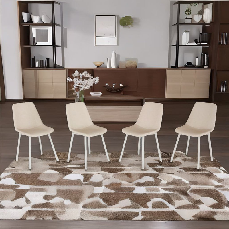 Ensemble de 4 chaises de salle à manger, Beige