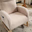 Chaise berçante moderne, pieds en bois massif, tissu respirant, poche latérale, porche doux-23141601