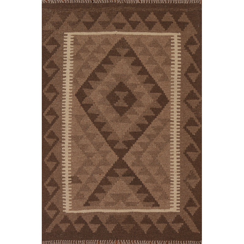 Reversible Wool Kilim Oriental Area Rug 3x4