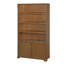 Grande armoire de rangement moderne avec portes cannelées et comptoir en pierre-1341961325