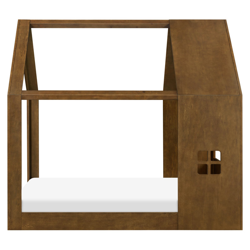 Uchi Montessori-Inspired House Twin Bed, Natural Walnut, Full