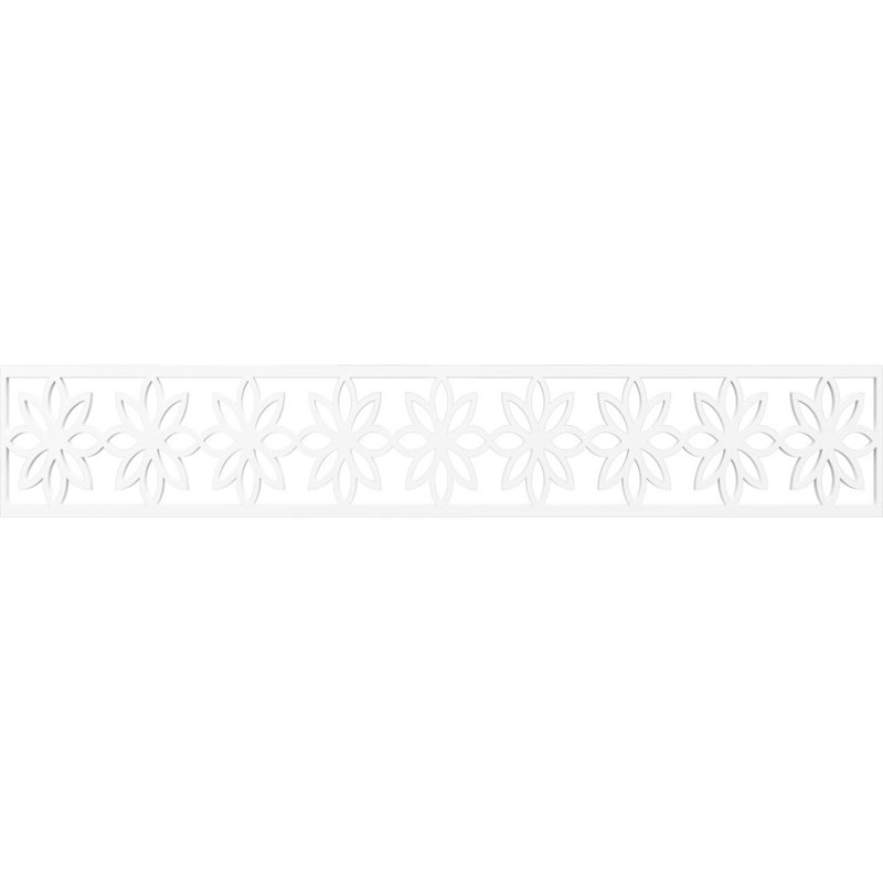 46 5/8"W x 8"H x 3/8"T Daisy Fretwork Moulding, Architectural Grade PVC, 8" H x 46.63" W x 0.38" D, Architectural Grade PVC