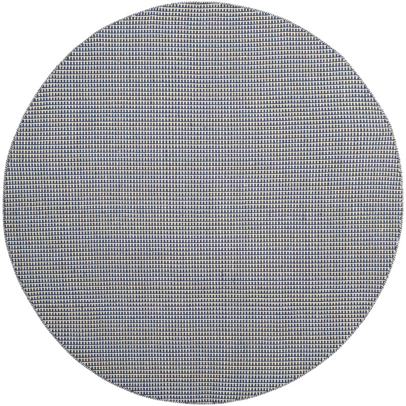Bester Hand Woven Cotton Solid Color Rug, Round 4'