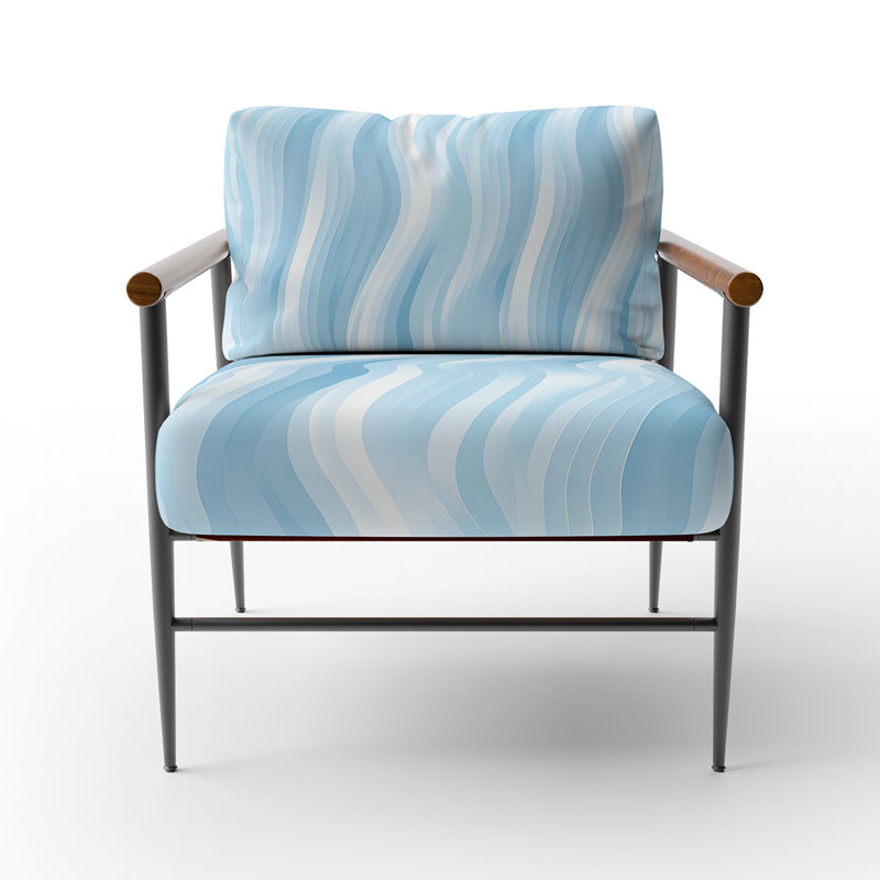Chaise d'appoint Coastal, Bras ronds bruns