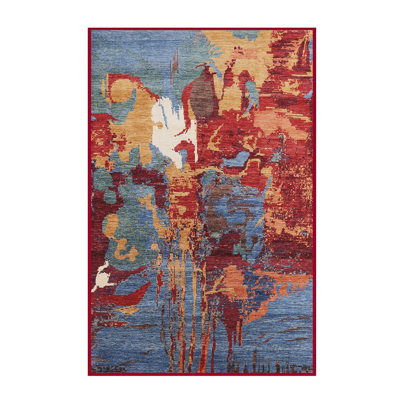 Abstract Indoor Rug, Rectangle 3' x 5'