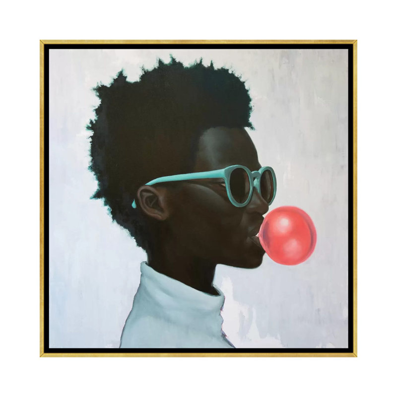 " How Far Is A Light Year? " by Alexander Grahovsky, Gold Framed Canvas, 18" H x 18" W x 1.5" D, No Mat