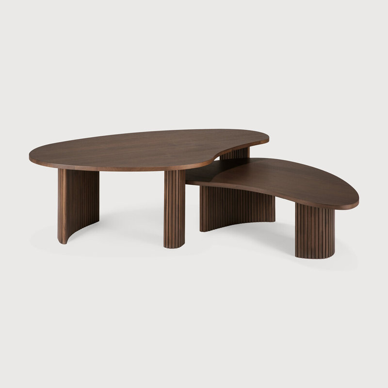 Boomerang Solid Wood Coffee Table, Brown